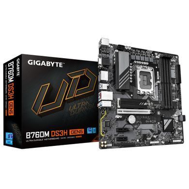 Gigabyte Материнська плата B760M DS3H GEN5 B760 s1700 4xDDR5 M.2 HDMI B760M_DS3H_GEN5 фото