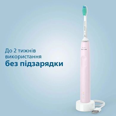 Philips Щітка зубна елекр. Sonicare 3100 series, набір , 31т. колеб/хв, насадок-1, 2 шт в наборі, рожевий, чорний HX3675/15 фото