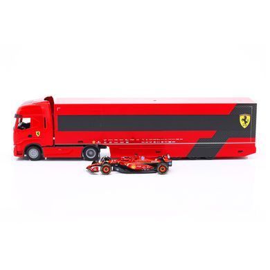 Ігровий набір - ВАНТАЖІВКА-ТЯГАЧ IVECO S-WAY ТА БОЛІД SF-24 (1:43) 18-36867 фото