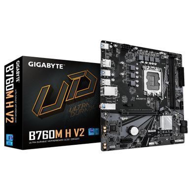 Gigabyte Материнская плата B760M H V2 s1700 B760 2xDDR4 M.2 HDMI DP mATX B760M_H_V2 фото