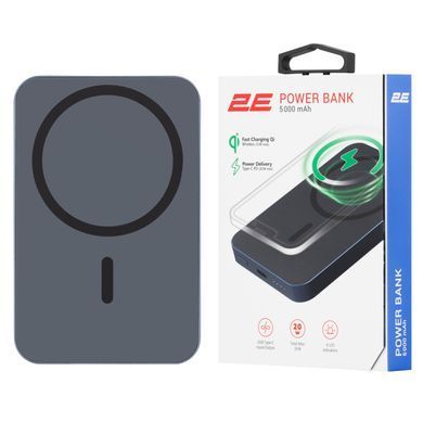 2E Портативное зарядное устройство Power Bank Wireless QI 5000мА&middot;год, 20Вт, PD, синий 2E-PB0545-BLUE фото