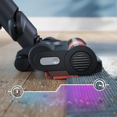 Philips Пилосос безпровідний Aqua Series 7000, вологе прибирання, конт пил -0.6л, автон. робота до 80хв, LED підствітка, турборежим, чорно-блакитний XC7163/01 фото