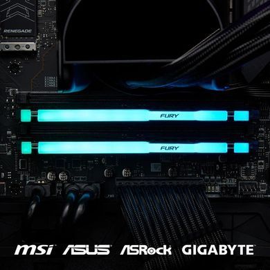 Kingston Память ПК DDR5 128GB KIT (64GBx2) 5600 FURY Beast RGB KF556C40BBAK2-128 фото