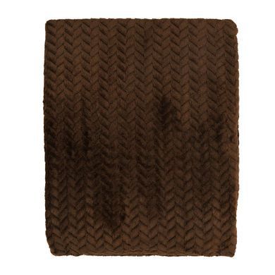 ARDESTO Плед Jacquard Braid 160х200см, 100% поліестер, коричневий