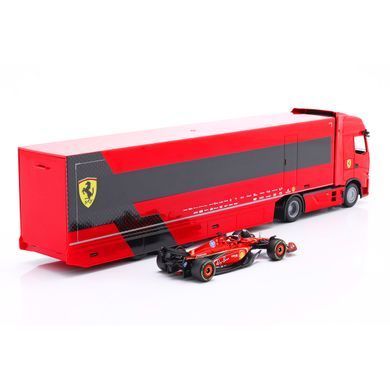 Ігровий набір - ВАНТАЖІВКА-ТЯГАЧ IVECO S-WAY ТА БОЛІД SF-24 (1:43) 18-36867 фото