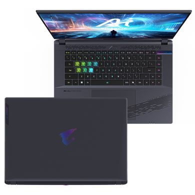 Gigabyte Ноутбук 16 QHD 165Hz, Intel i9-14900HX, 32GB, F2TB, NVD4070-8, W11, черный AORUS_16X_ASG-63UAC65SH фото