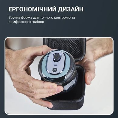 Rowenta Бритва електр. для голови Rowenta роторна Gentle Bald, бритв.головок-5, Li-Ion, сух.+волог., чорно-синій TN3110E0 фото