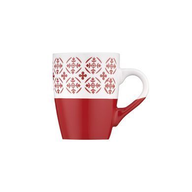 ARDESTO Чашка Ornament, 320мл, керамика, красно-белый AR3045R фото