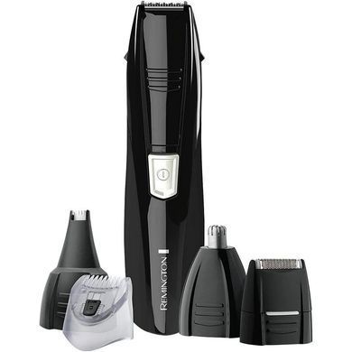 Remington Триммер Pilot all in one kit для бороды, усов, носа и тела, ААх2, насадок-4, сталь, черный PG180 фото