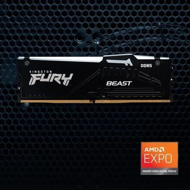 Kingston Память ПК DDR5 128GB KIT (64GBx2) 5600 FURY Beast RGB KF556C40BBAK2-128 фото