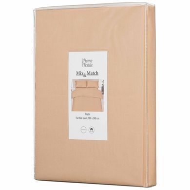 ARDESTO Простынь Mix&Match, 180х240см, 100% хлопок, сатин, бежевый
