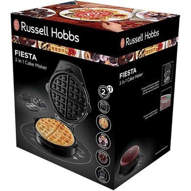 Russell Hobbs Мультимейкер Fiesta 950Вт, алюминий, 3 пластины, корпус-нерж.сталь/пластик, бордо 24620-56 фото