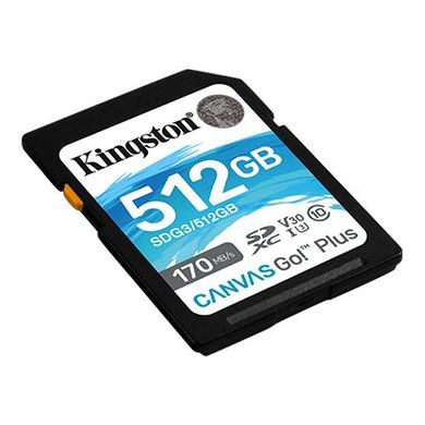 Карта пам'яті Kingston SD 512GB C10 UHS-I U3 R170/W90MB/s SDG3/512GB фото