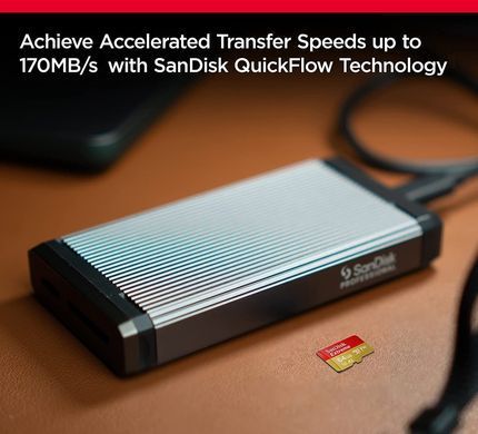 SanDisk Карта пам'яті microSD 64GB C10 UHS-I U3 R170/W80MB/s Extreme V30 + SD SDSQXAH-064G-GN6MA фото