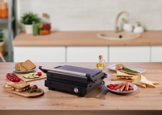 Gorenje Grill Gorenje clamping, 2000W, temp. regimes-7, removable plates, 180 opening, metal, black GCG2000M фото
