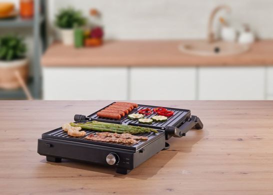 Gorenje Grill Gorenje clamping, 2000W, temp. regimes-7, removable plates, 180 opening, metal, black GCG2000M фото