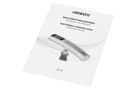 ARDESTO Ваги електронні дорожні, 50кг, R2032x1 в комплекті, пластик/метал, білий SC10 фото