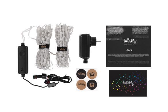 Twinkly Гірлянда Smart LED Twinkly Dots Lights RGB 400 Gen II, IP44, 20м, кабель прозорий TWD400STP-TEU фото