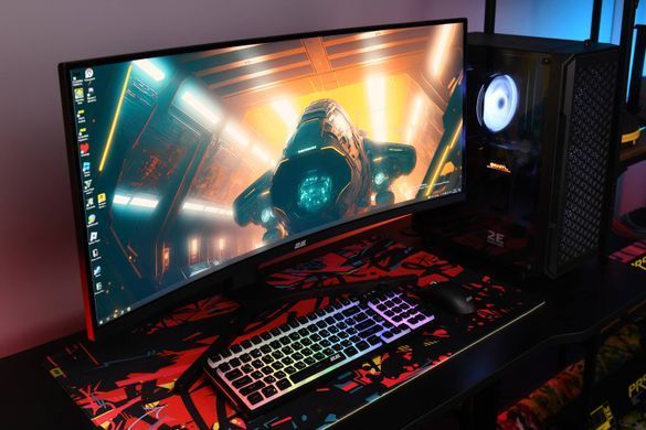 2E Gaming Монітор 2E GAMING 34" R3426B 2xHDMI, DP, VA, 3440x1440, 200Hz, 1ms, NTSC 85%, CURVED, FreeSync, HAS 2E-R3426B-01.UA фото