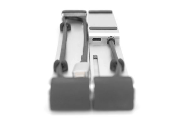 Digitus Подставка для ноутбука Variable Notebook Stand, до 17'', USB-C Dock 5-Port, серая DA-90424 фото