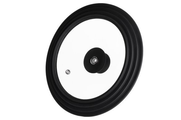 Кришка універсальна Ardesto Black Mars Smart 24/26/28 см, скло, силікон AR2428UL фото