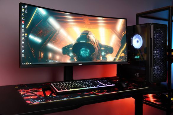 2E Gaming Монітор 2E GAMING 34" R3426B 2xHDMI, DP, VA, 3440x1440, 200Hz, 1ms, NTSC 85%, CURVED, FreeSync, HAS 2E-R3426B-01.UA фото
