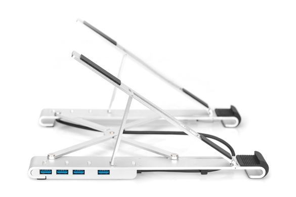 Digitus Подставка для ноутбука Variable Notebook Stand, до 17'', USB-C Dock 5-Port, серая DA-90424 фото