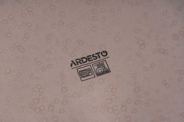 Тарілка десертна Ardesto Trento, 20,5 см, сіра, кераміка AR2920TG фото