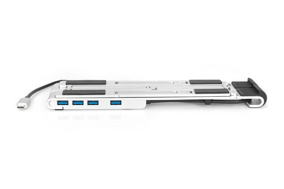 Digitus Подставка для ноутбука Variable Notebook Stand, до 17'', USB-C Dock 5-Port, серая DA-90424 фото