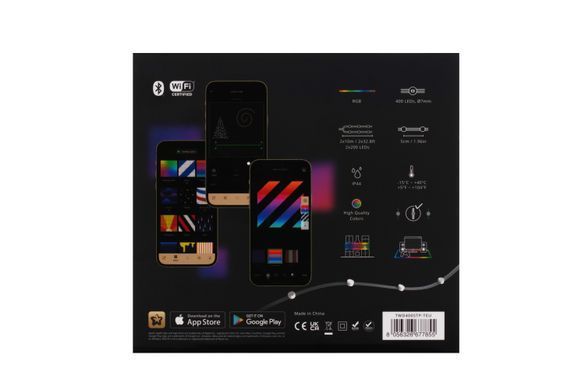 Twinkly Гірлянда Smart LED Twinkly Dots Lights RGB 400 Gen II, IP44, 20м, кабель прозорий TWD400STP-TEU фото