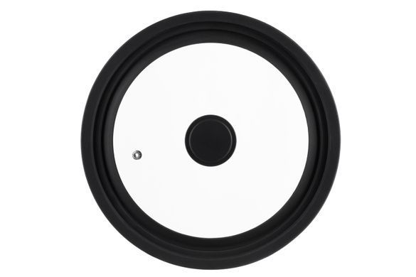 Кришка універсальна Ardesto Black Mars Smart 24/26/28 см, скло, силікон AR2428UL фото