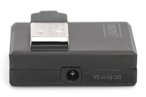 Digitus Концентратор USB 2.0, 4 порта, чорний DA-70217 фото