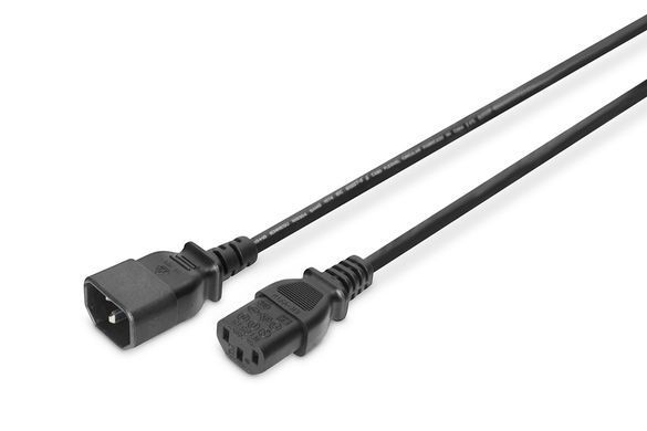 Digitus Кабель живлення C14-C13 M/F, 1.2m, 0.75qmm, black AK-440201-012-S фото