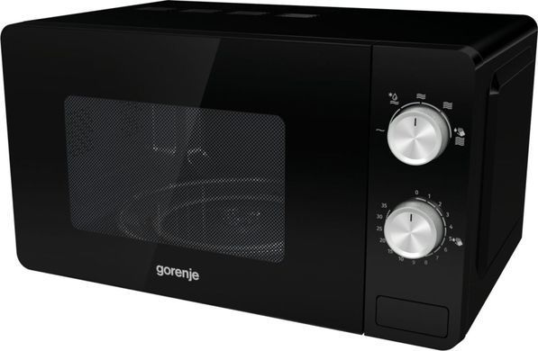 Gorenje Мікрохвильова піч, 17л, мех. керув., 700Вт, чорний MO17E1B фото