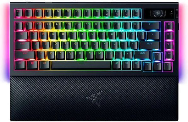 Razer Клавиатура механическая BlackWidow V4 Pro 75%, 81key, Mechanical Switches Gen-3, USB-A/WL/BT, EN, RGB, чёрный RZ03-05130100-R3M1 фото
