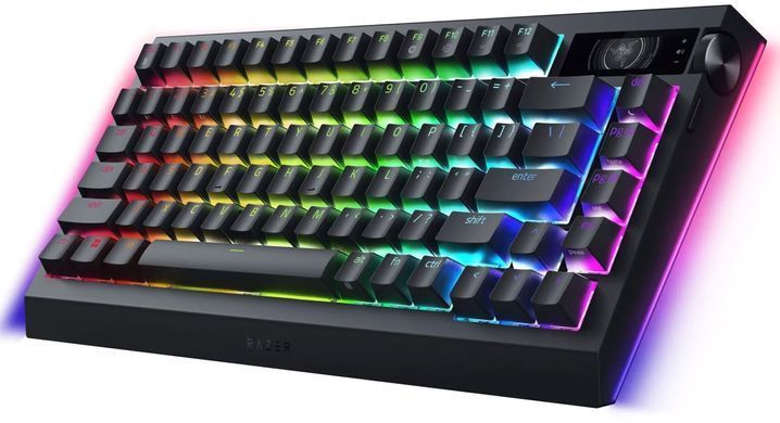 Razer Клавиатура механическая BlackWidow V4 Pro 75%, 81key, Mechanical Switches Gen-3, USB-A/WL/BT, EN, RGB, чёрный RZ03-05130100-R3M1 фото