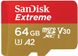 Карта пам'яті SanDisk microSD 64GB C10 UHS-I U3 R170/W80MB/s Extreme V30 1 - магазин Coolbaba Toys