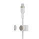 Belkin Кабель USB-С - USB-C витой, силиконовый, с ремешком на магните, 1м, белый 19 - магазин Coolbaba Toys