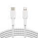 Belkin Кабель USB-C > Lightning заряджання/синхронізації 2м, 30Вт, Type-C, плетений, білий