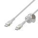 Belkin Кабель USB-С - USB-C витой, силиконовый, с ремешком на магните, 1м, белый 20 - магазин Coolbaba Toys