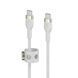 Belkin Кабель USB-С - USB-C витой, силиконовый, с ремешком на магните, 1м, белый 22 - магазин Coolbaba Toys