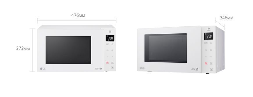 LG Микроволновая печь, 23л, электр. управл., 1000Вт, дисплей, белый MS2336GIH фото