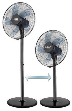 Neo Tools Вентилятор напольный, профессиональный, 50 Вт, диаметр 40 см, 3 скорости, двигатель медь 100%