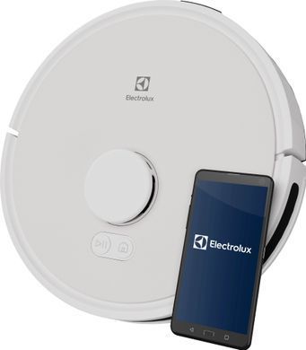 Electrolux Робот-пылесос, h=10см, влажная уборка, конт пыль -0.3л, вода -0.3л, автон. раб. до 140мин, Wi-Fi, станция самоочистки, белый ER71UW2SW фото