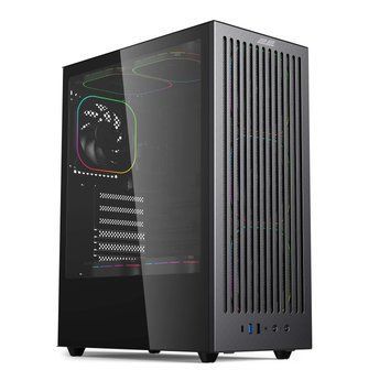 2E Gaming Корпус 2E GAMING Vector V8111B без БЖ, 1xUSB3.0, 1х USB 2.0, 1xUSB Type-C, 4x120мм ARGB, VGA 325мм, LCS ready, контролер з пультом, TG Side Panel, ATX, чорний 2E-V8111B фото