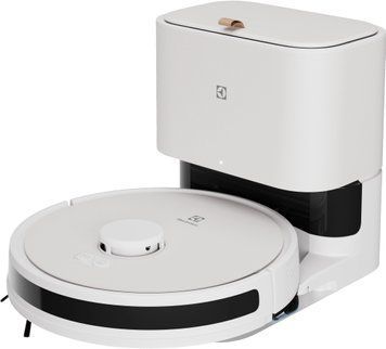 Electrolux Робот-пилосос, h=10см, вологе прибирання, конт пил -0.3л, вода -0.3л, автон. робота до 140хв, Wi-Fi, станція самоочищ., білий ER71UW2SW фото