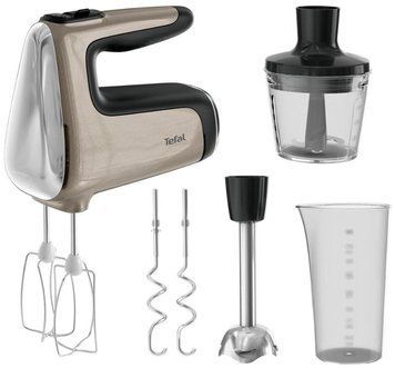 Tefal Міксер ручний Powermix Silence 4in1 850Вт, насадки-4, міні-подрібнювач, турборежим, бронзовий HT663AF0 фото