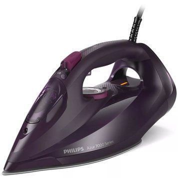 Philips Утюг 7000 Series, 3000Вт, 300мл, паровой удар -250гр, постоянный пар - 50гр, нерж. сталь, пурпурный DST7061/30 фото