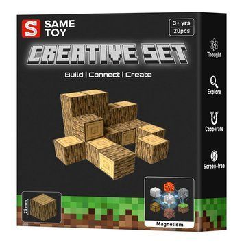 Same Toy Magnetic construction set Same Toy Creative Set Wood 20pcs MCRAFT-1711-SM фото
