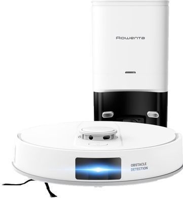 Rowenta Робот-пылесос моющий X-Plorer Serie 140+ Total Care, 5000ПаВт, h=9.5см, влажная уборка, мешок-0.29л, конт пыль -0.28л, вода -влажная уборкал, автон. раб. до 120мин, белый RR9197WH фото